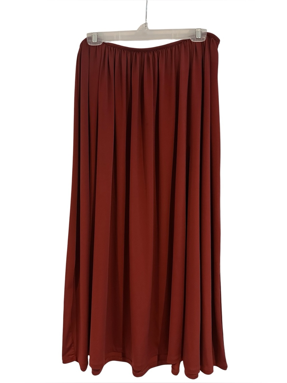 H&M Edition Burgundy Elastic Waist Maxi Skirt with Slit Size L